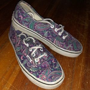 Exclusive Patterned Canvas Vans Shoes